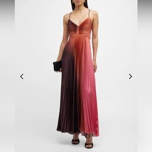 A.L.C. Ariya Pleated Open-Back Maxi Dress